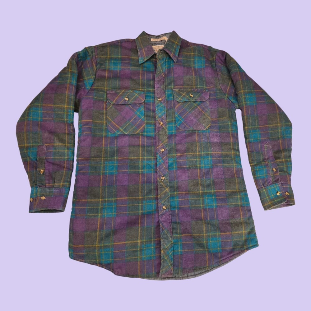 Vintage Saugatuck‎ Flannel Full Quilted Lining Mens Medium